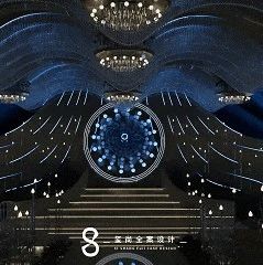 以靈動的曲線形式，打造出仿若海面漣漪般的吊頂造型，一波又一波的起伏，讓整個宴會廳仿佛被賦予了生命的律動。